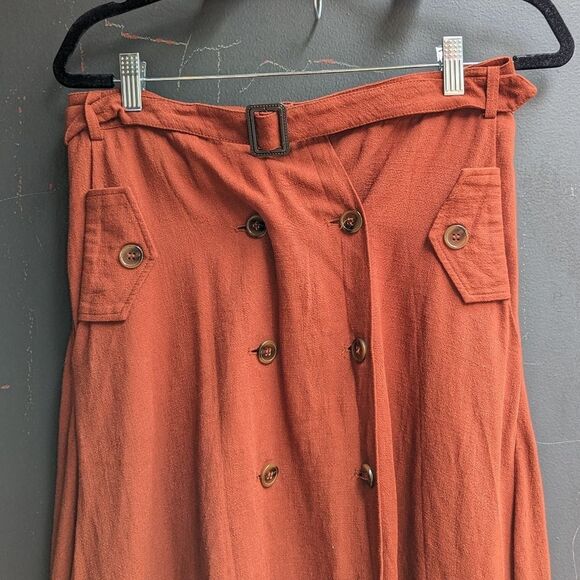 Pleione Rust Midi Skirt - Picture 2 of 6